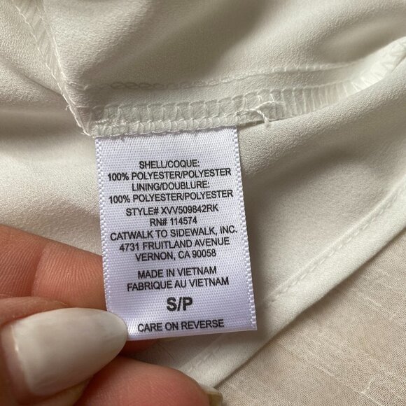 𝅺PLEIONE Bnwt Smocked Sleeveless Baby Doll Blouse S - Picture 9 of 12